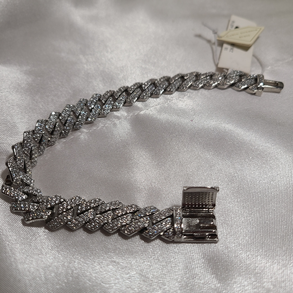 Silver Rhinestone Bracelet - Picture 4 of 8